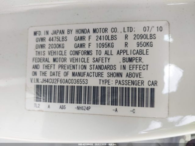 2010 ACURA TSX JH4CU2F60AC036553 Photo 8