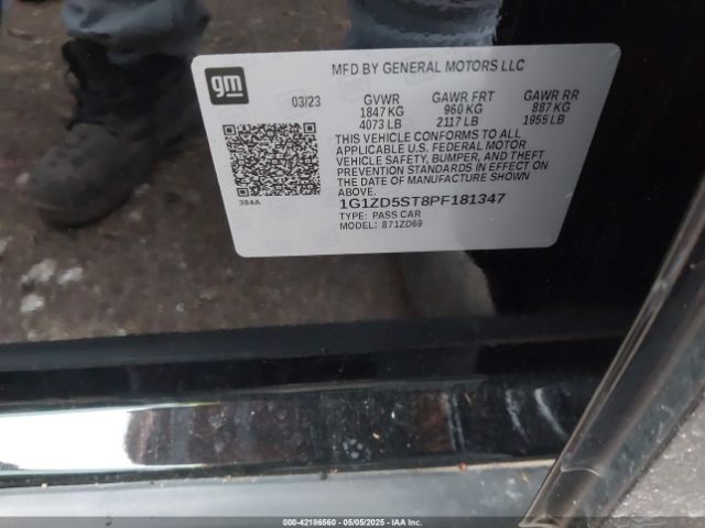 1G1ZD5ST8PF181347 Chevrolet lfv