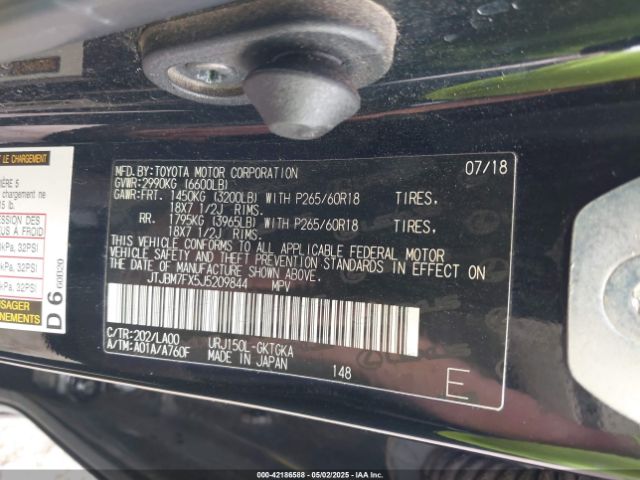 JTJBM7FX5J5209844 Lexus 1ur-fe