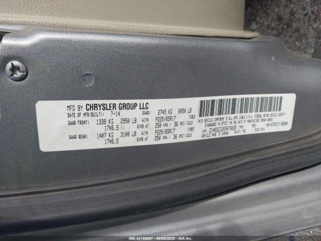 2C4RDGCG9ER476838 Dodge Grand Caravan Sxt
