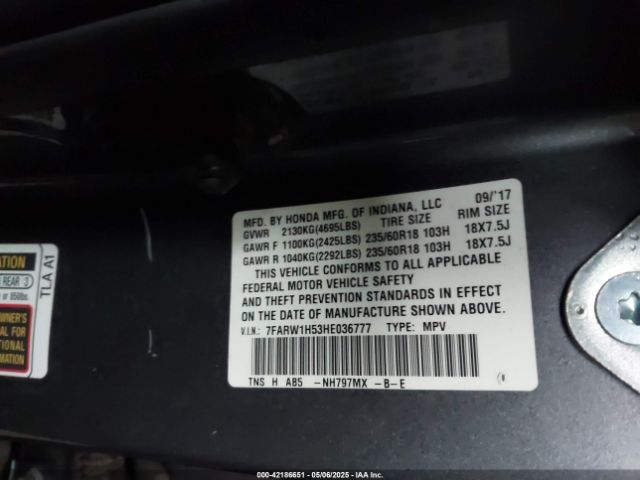 7FARW1H53HE036777 Honda CR-V EX