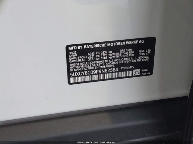 2023 BMW X6 5UXCY6C09P9N62584 Photo 8