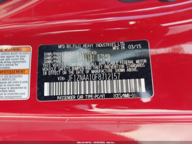 JF1ZNAA10F8712157 Scion FR-S