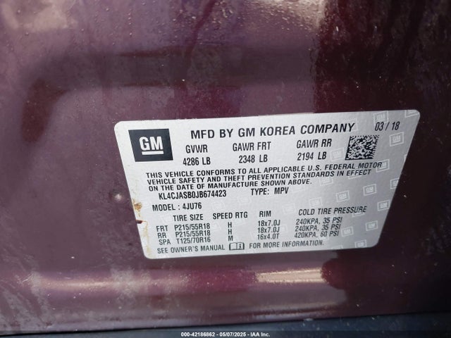 Buick Encore Preferred 2018 KL4CJASB0JB674423 Image 9