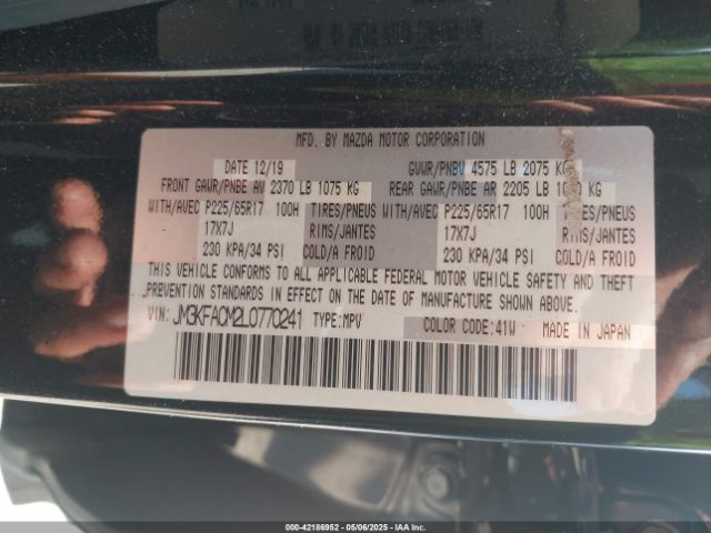 JM3KFACM2L0770241 Mazda Cx-5 Touring
