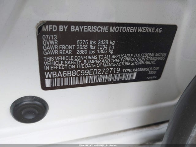 2014 BMW 640I GRAN COUPE WBA6B8C59EDZ72719 Photo 8