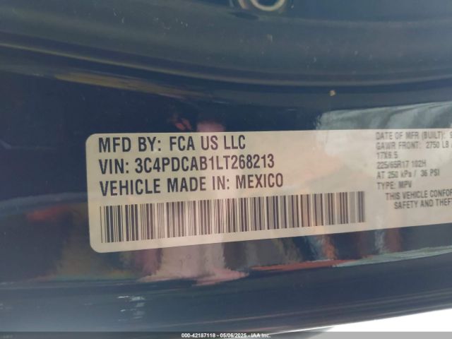 3C4PDCAB1LT268213 Dodge Journey Se Value