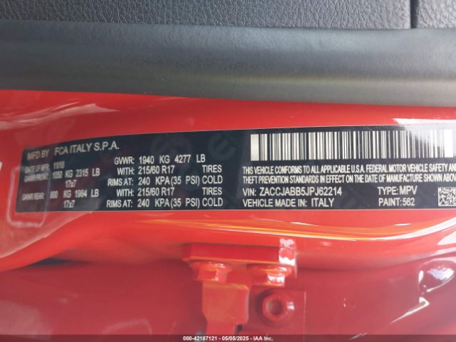 2018 JEEP RENEGADE ZACCJABB5JPJ62214 Photo 8