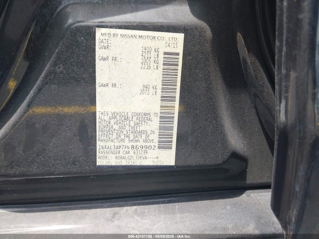 1N4AL3AP7FN869902 Nissan Altima 2.5 S