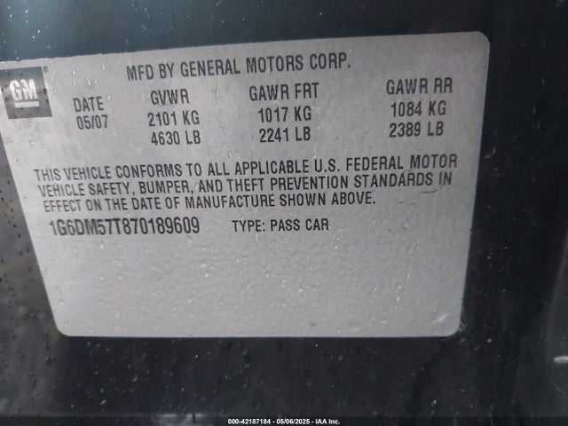 2007 CADILLAC CTS 1G6DM57T870189609 Photo 8