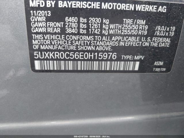 2014 BMW X5 5UXKR0C56E0H15976 Photo 8