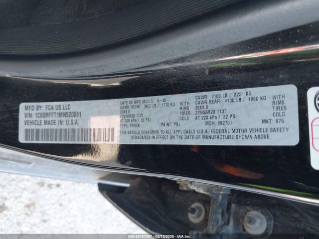 2021 RAM 1500 1C6SRFFT1MN520081 Photo 8