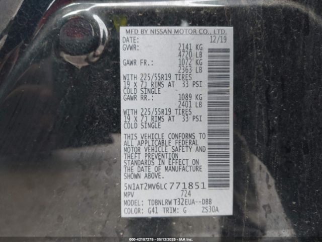 2020 NISSAN ROGUE 5N1AT2MV6LC771851 Photo 8