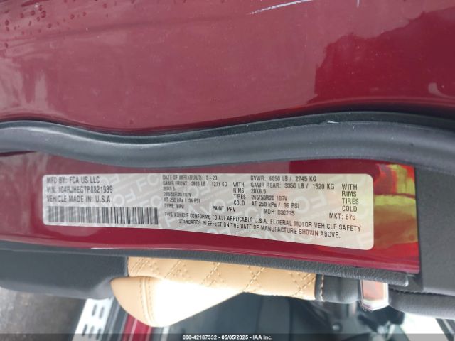 2023 JEEP GRAND CHEROKEE 1C4RJHEG7P8821939 Photo 8