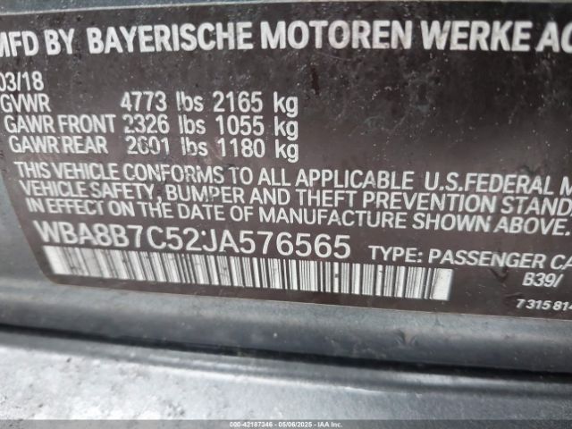WBA8B7C52JA576565 BMW 340i Xdrive