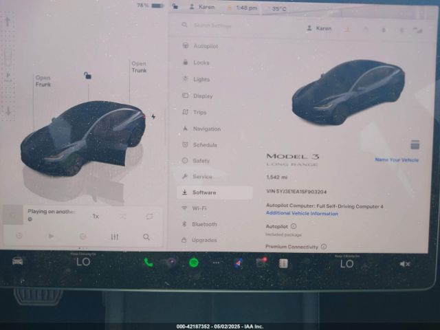 5YJ3E1EA1SF903204 Tesla Model 3 Long Range Rear-wheel Drive