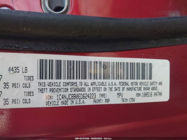 1C4NJCBB0ED624223 Jeep Compass Sport