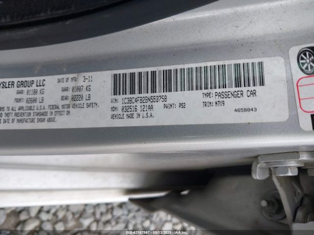 2011 CHRYSLER 200 1C3BC4FB2BN553758 Photo 8