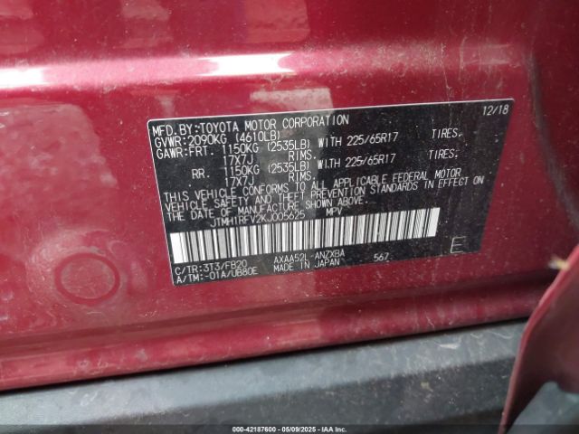 2019 TOYOTA RAV4 JTMH1RFV2KJ005625 Photo 8