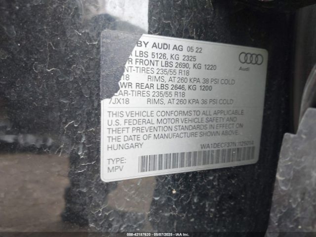 2022 AUDI Q3 WA1DECF37N1125014 Photo 8