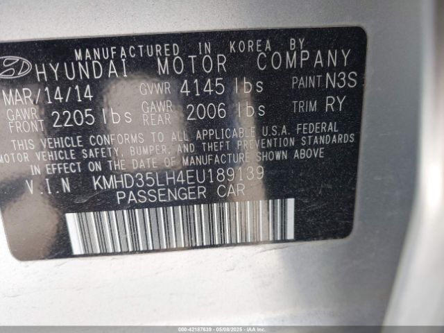 KMHD35LH4EU189139 Hyundai ELANTRA GT