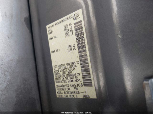 1N4AA6AP7GC395308 Nissan Maxima 3.5 Sr