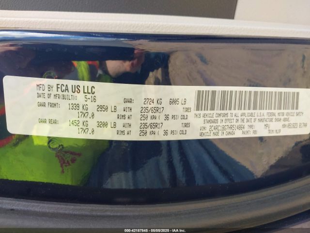 2C4RC1BG7HR514864 Chrysler Pacifica Touring-l