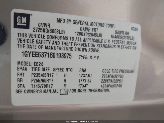 2006 CADILLAC SRX 1GYEE637160193975 Photo 8