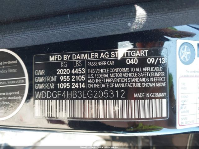 WDDGF4HB3EG205312 Mercedes-Benz C-class C 250 Sport/luxury