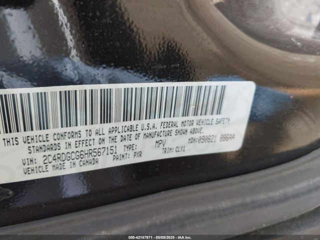 2C4RDGCG6HR567151 Dodge Grand Caravan Sxt