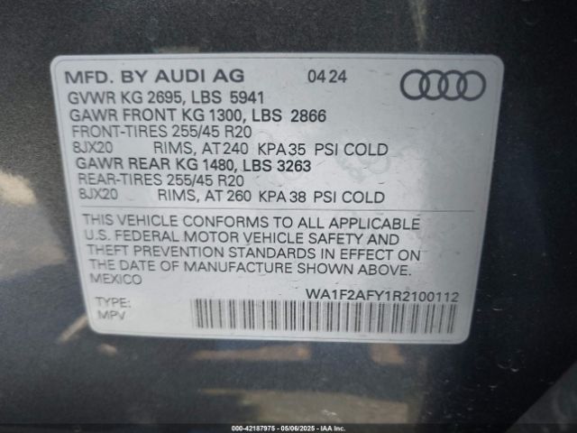 2024 AUDI Q5 WA1F2AFY1R2100112 Photo 8