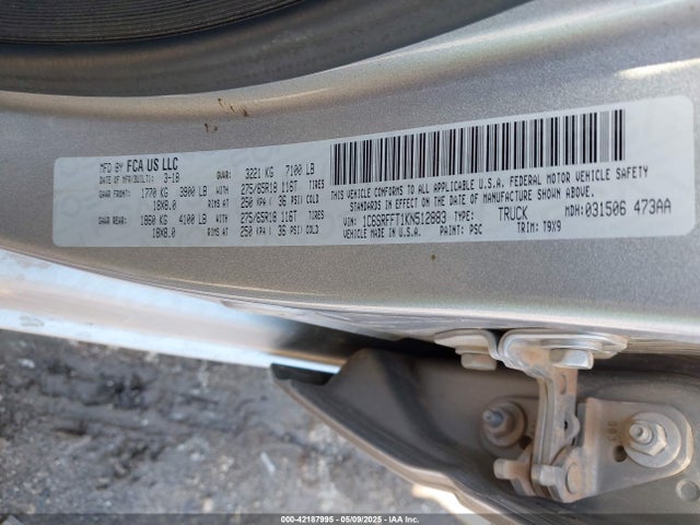 RAM 2019 2019 1C6SRFFT1KN512883 Image 9