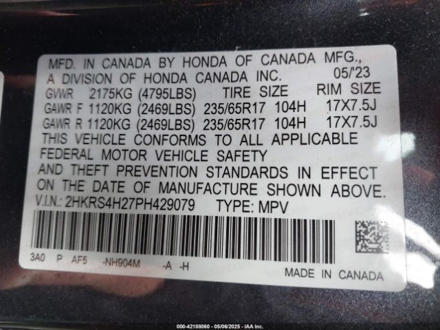 2023 HONDA CR-V 2HKRS4H27PH429079 Photo 8