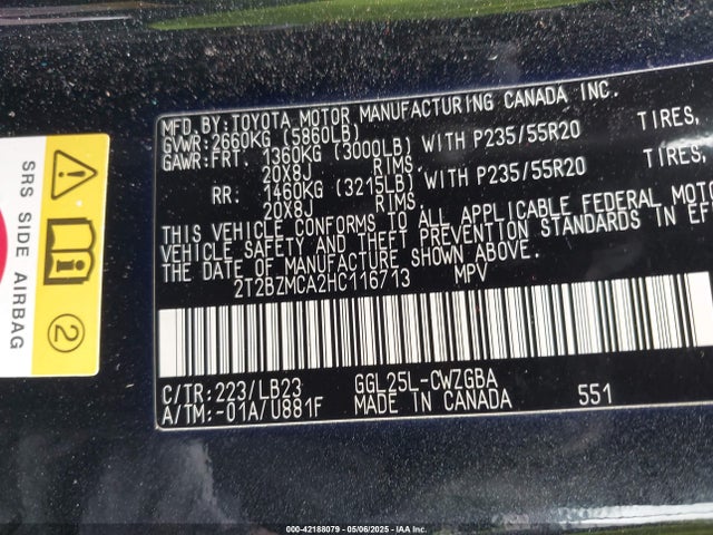 2T2BZMCA2HC116713 Lexus RX 350