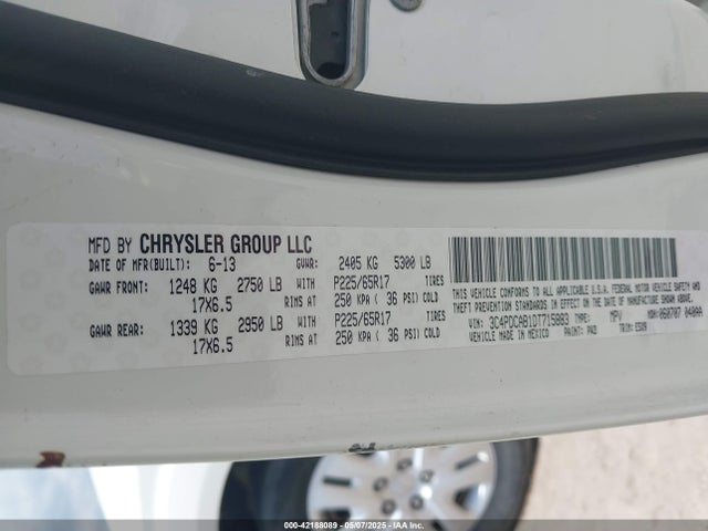 Продаж на аукціоні авто 2013 Dodge Journey American Value Pkg, vin: 3C4PDCAB1DT715883, номер лоту: 42188089