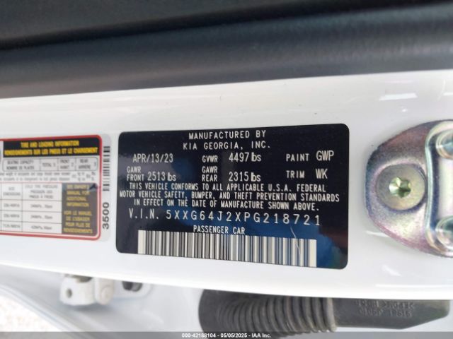 5XXG64J2XPG218721 KIA t-gdi gamma ii