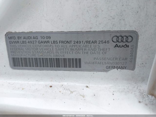 2010 AUDI A4 WAUFFAFL5AN030127 Photo 8