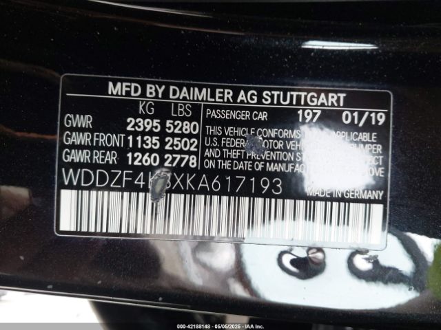 2019 MERCEDES-BENZ E 300 WDDZF4KBXKA617193 Photo 8