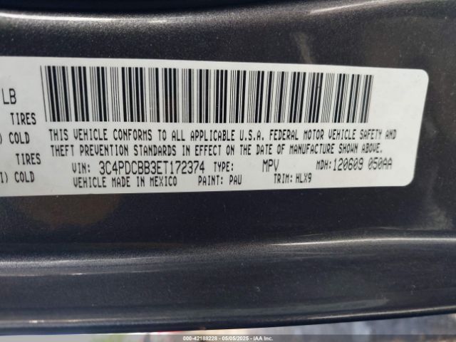 3C4PDCBB3ET172374 Dodge Journey Sxt