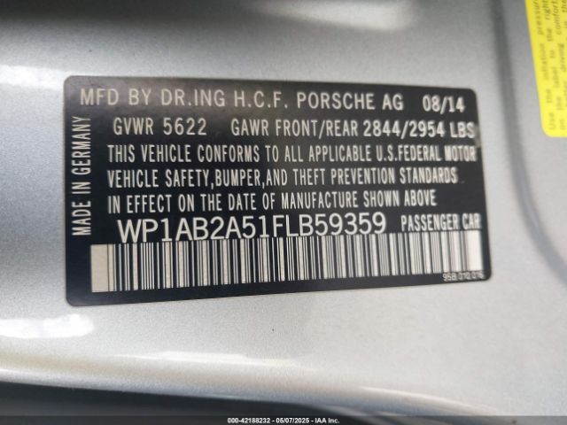 2015 PORSCHE MACAN WP1AB2A51FLB59359 Photo 8