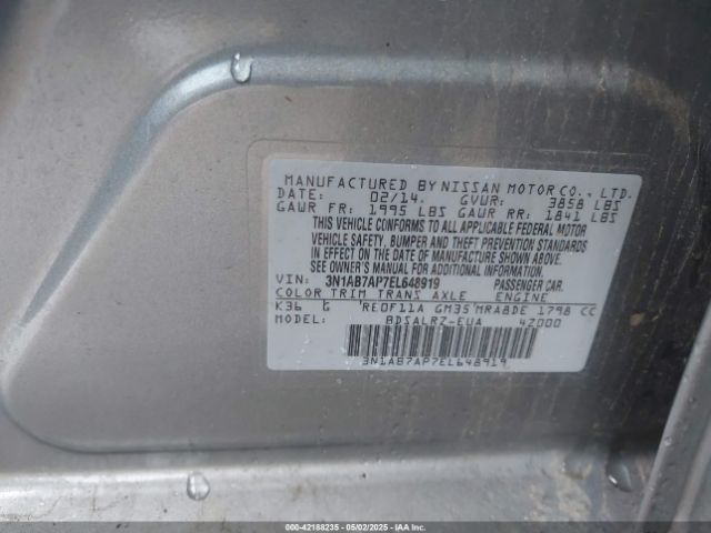 3N1AB7AP7EL648919 Nissan SENTRA SR