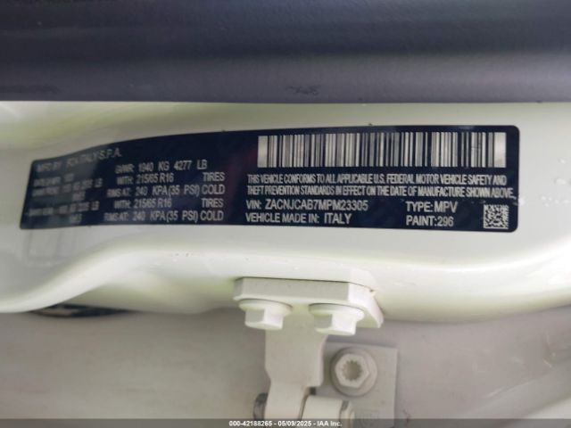 ZACNJCAB7MPM23305 Jeep Renegade Sport Fwd