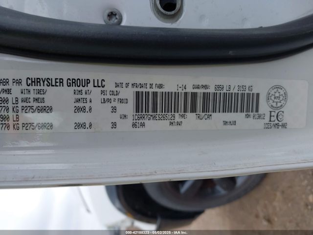 1C6RR7GM0ES265129 RAM 1500 Slt