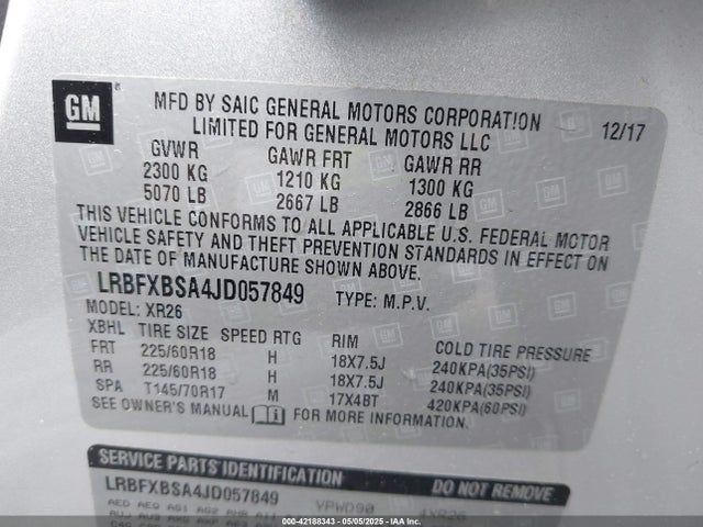 Buick Envision Preferred 2018 LRBFXBSA4JD057849 Image 9