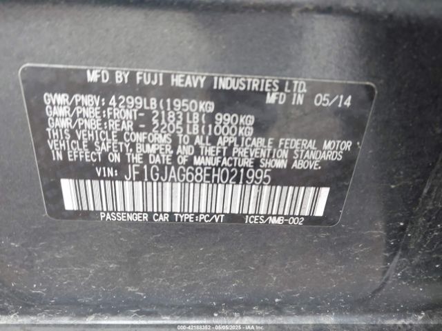 JF1GJAG68EH021995 Subaru Impreza 2.0i Limited