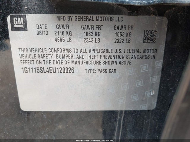 1G1115SL4EU120026 Chevrolet IMPALA 1LT