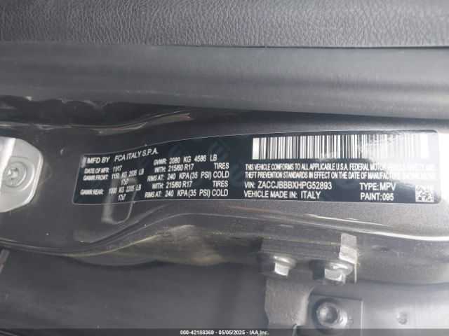 ZACCJBBBXHPG52893 Jeep Renegade Latitude 4x4