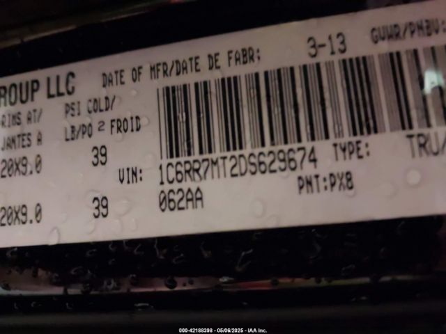 2013 RAM 1500 1C6RR7MT2DS629674 Photo 8
