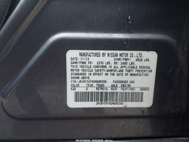 JN1BV7AP6EM685056 Infiniti Q50 Premium/sport
