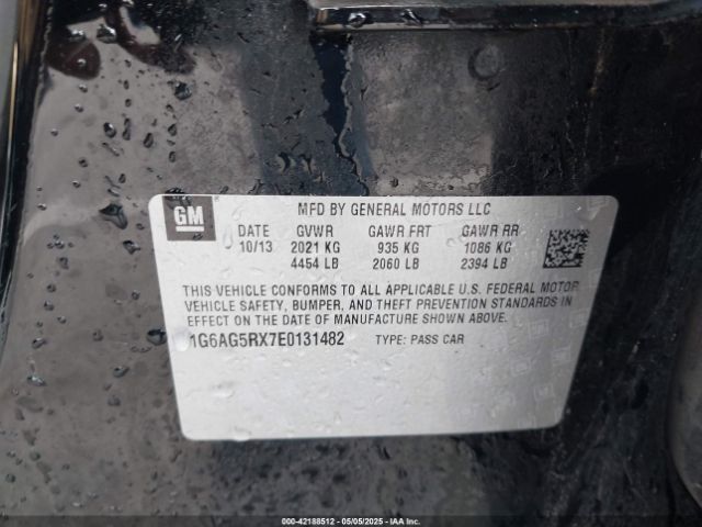 1G6AG5RX7E0131482 Cadillac Ats Standard
